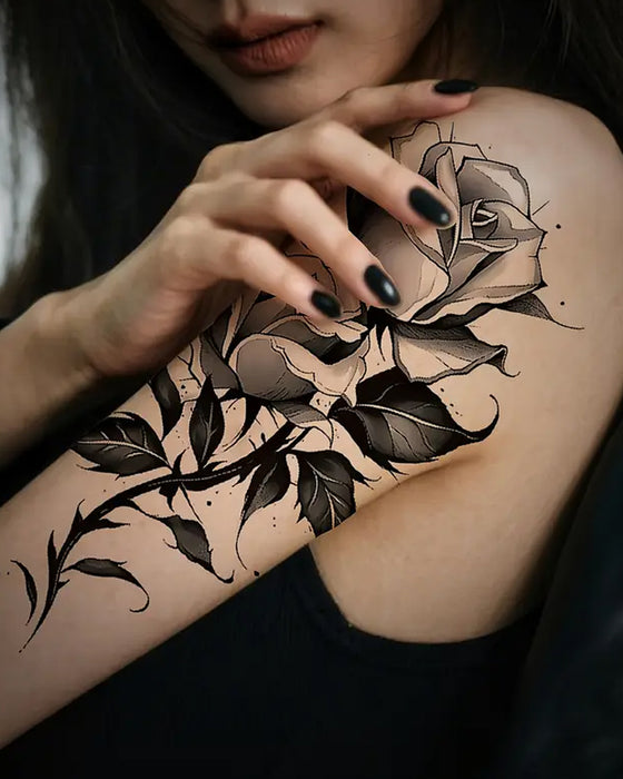 Simulierte Blumen-Tattoo-Sticker Für Den Arm