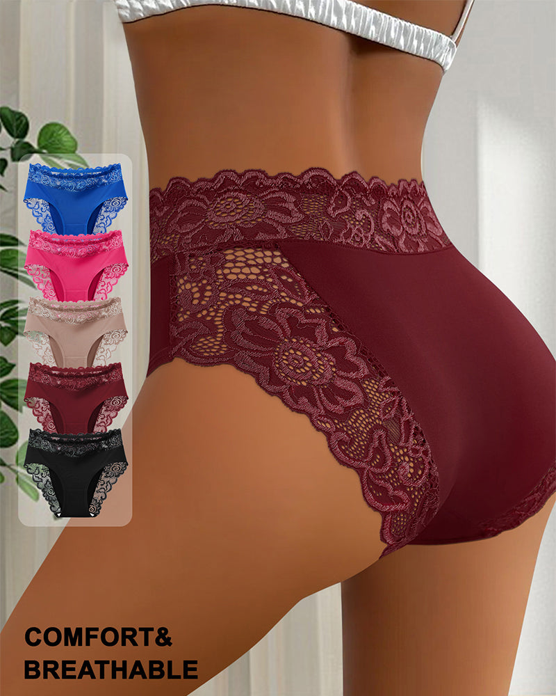 Höschen Sexy Spitze Mittelhoch-5