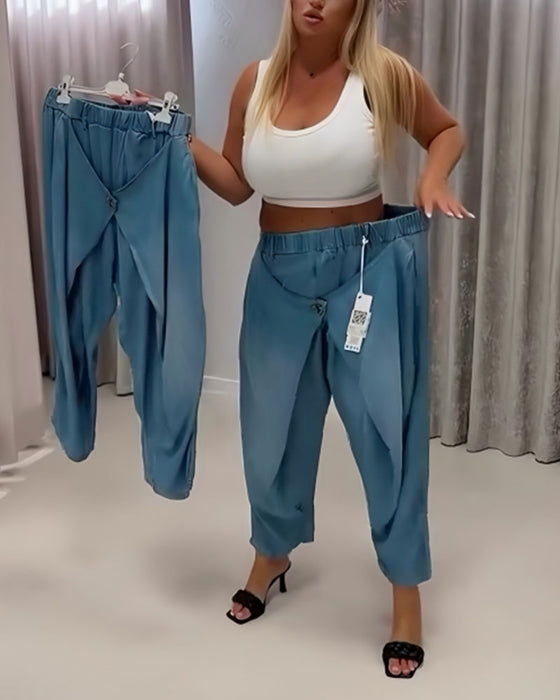 Hose mit trendigem Design und Laternenform