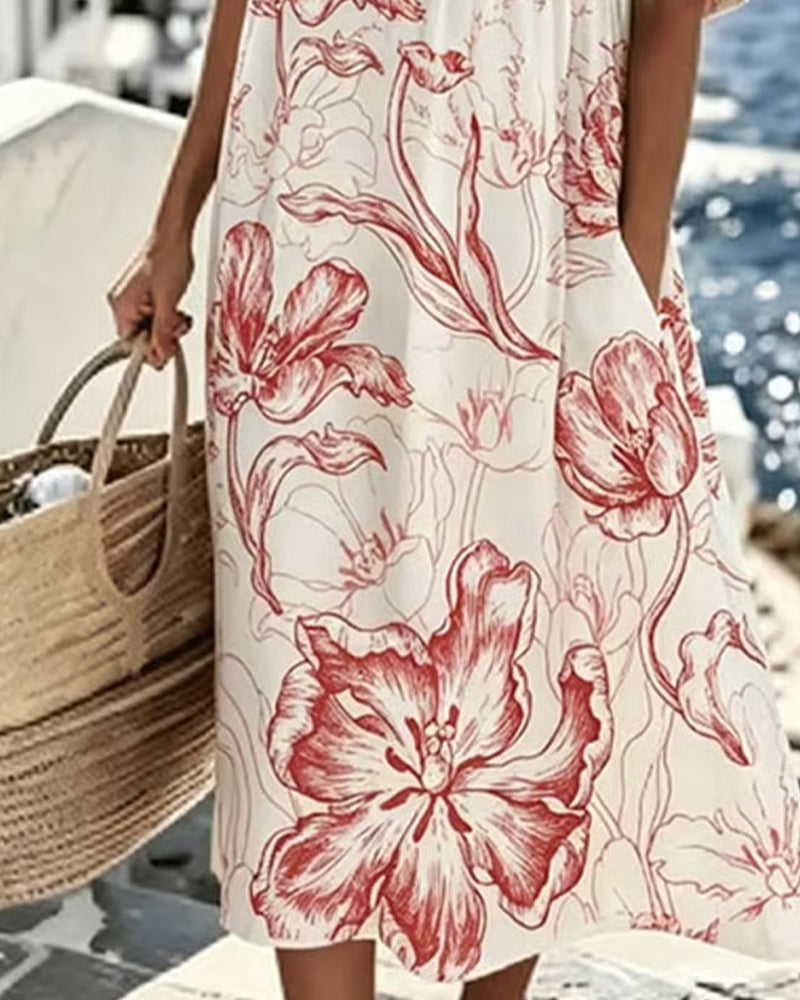 Kleid Halbarm Gedruckt