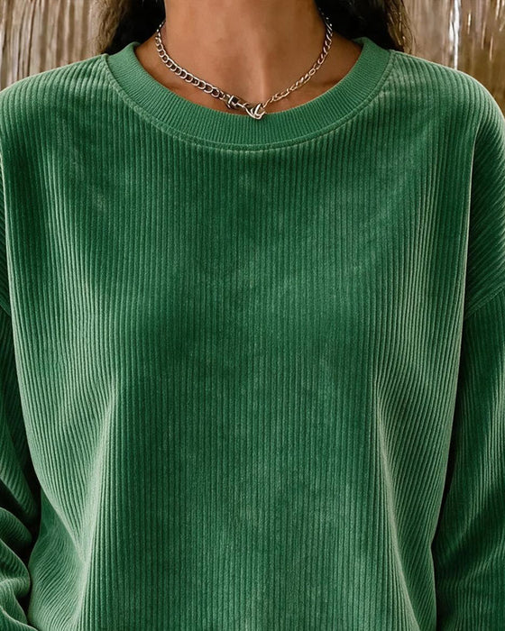 Sweatshirt Cord Rundhals