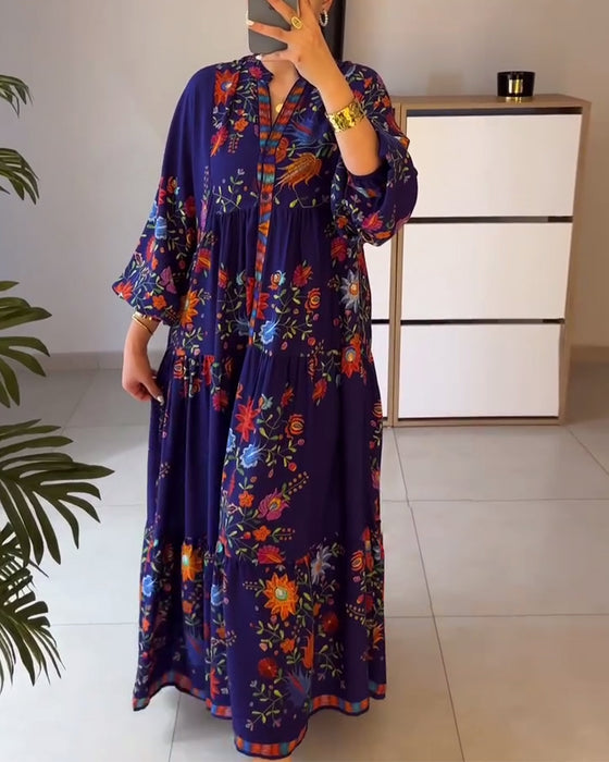 Kleid Elegant Blumenmuster