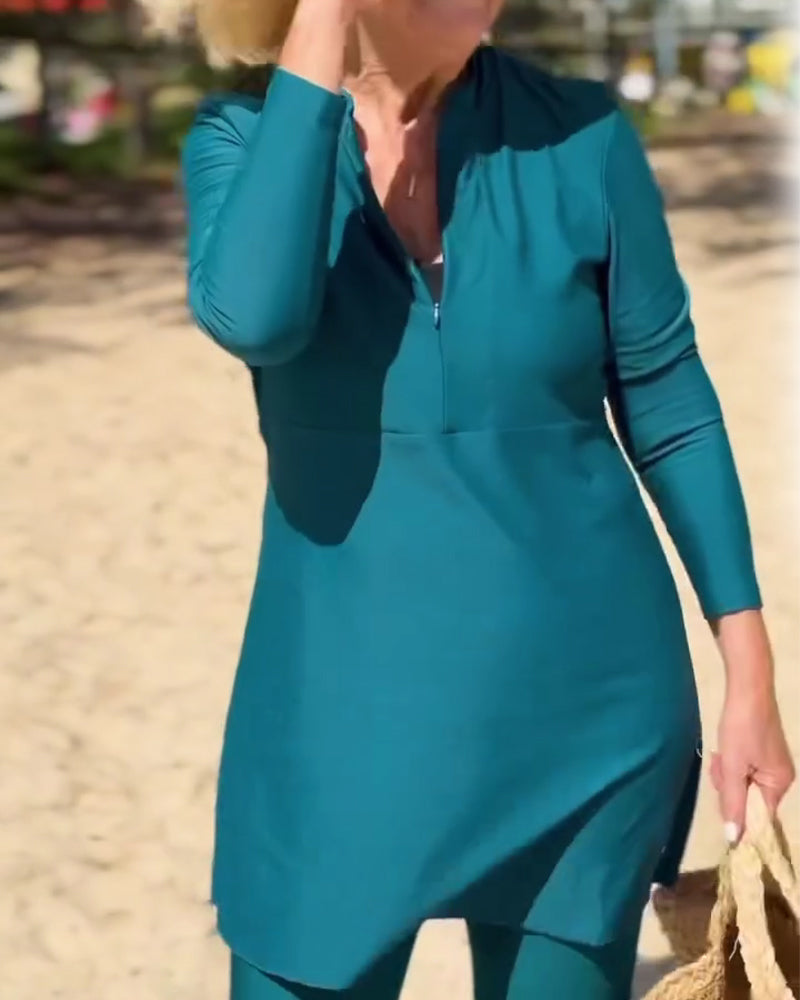 Tankini ein langärmliger Sonnenschutz