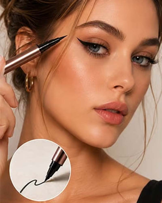 Dual-Tip Flüssig-Eyeliner – Scharfe Flügel, Kein Verschmieren, Den Ganzen Tag 🖊️✨