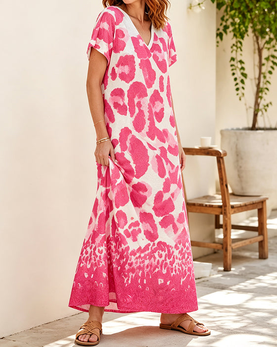 Kleid Locker Leopard Druck