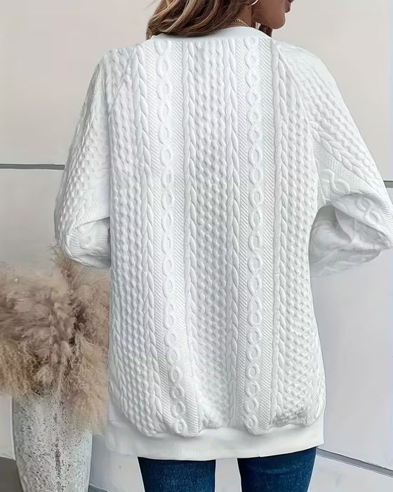 Sweatshirt Mit Tasche Und Gespaltenem-Saum Merkmalen