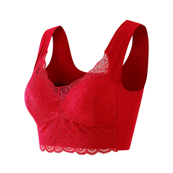 Nahtloser Push Up Kabelloser Spitzen-BH