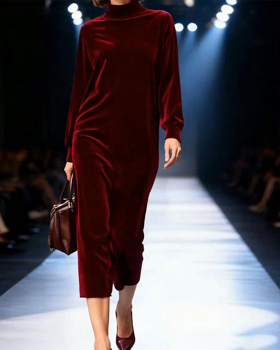 Kleid Mit Elegantem Ambiente, Modischem Aussehen Und Langer Ärmel