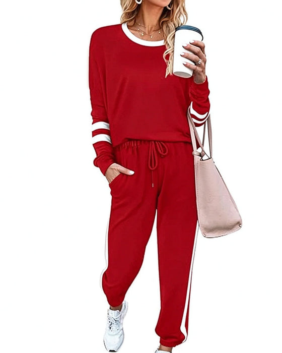 Set Rundhals Langarm Top Jogginghose