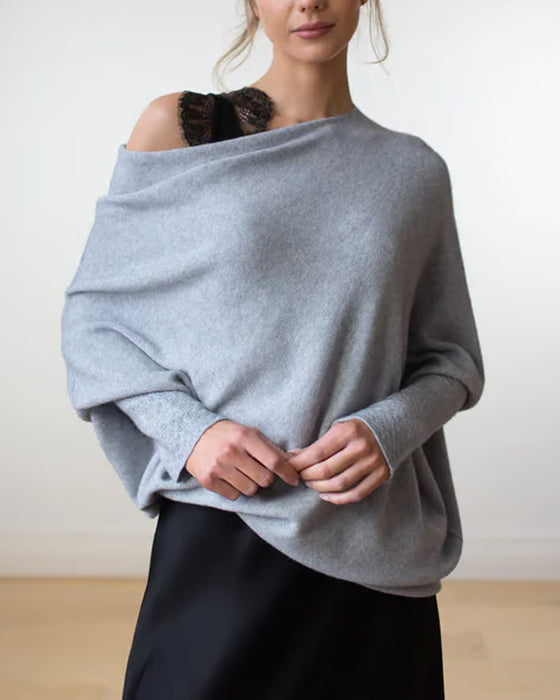 Innovative Asymmetrische Drapierte Strickmode