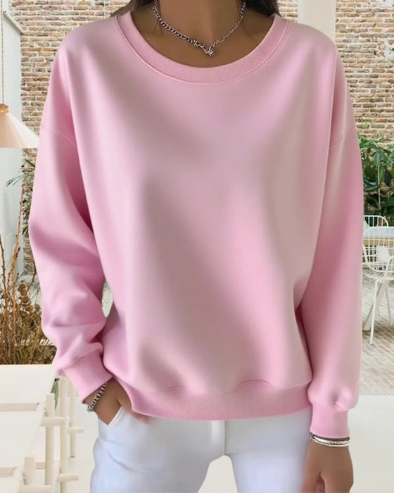 Sweatshirt casual unifarben