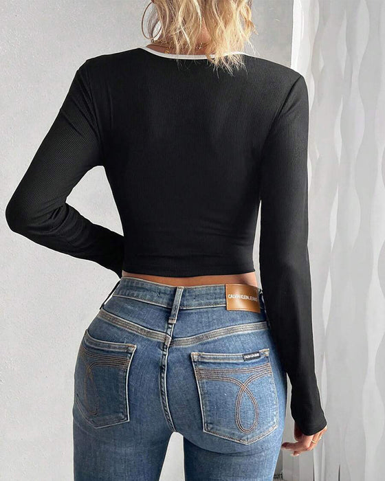Bluse Langarm Slim Fit
