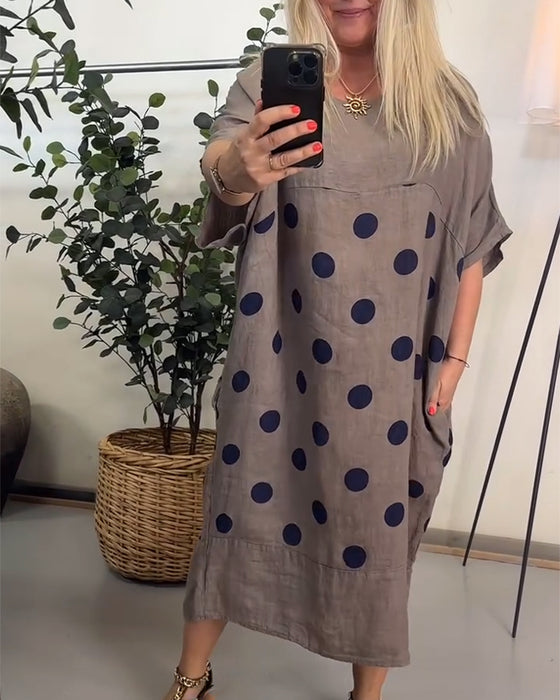 Kleid Locker Casual Punkte Druck