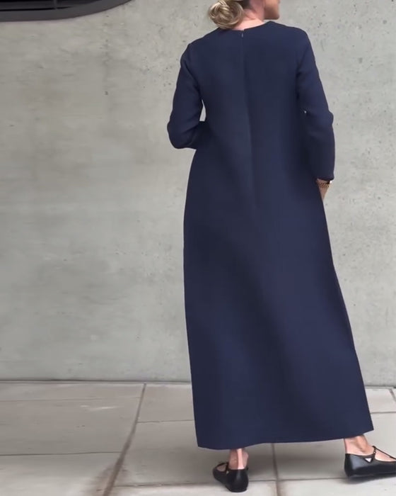 Modisches lässiges Langarmkleid