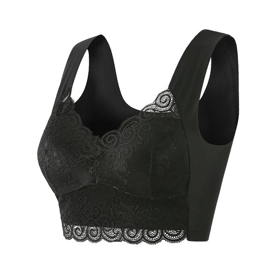 Nahtloser Push Up Kabelloser Spitzen-BH