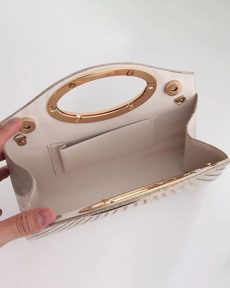 Elegante Glitzer Abend-Clutch Tasche Für Damen