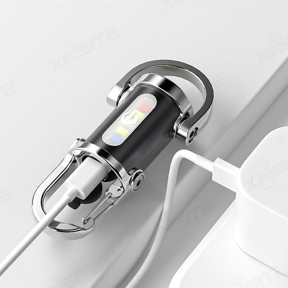 Wiederaufladbare Mini-Taschenlampe Schlüsselanhänger