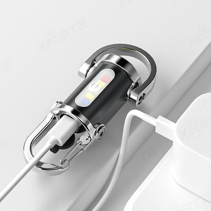 Wiederaufladbare Mini-Taschenlampe Schlüsselanhänger