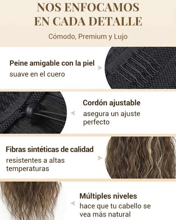 Lange Voluminöse Und Lockige Haarverlängerung