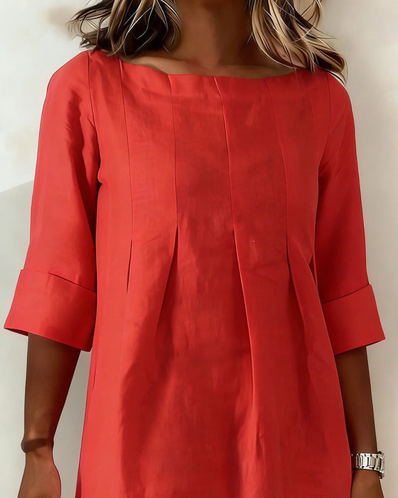 Kleid Casual Leinen Shift