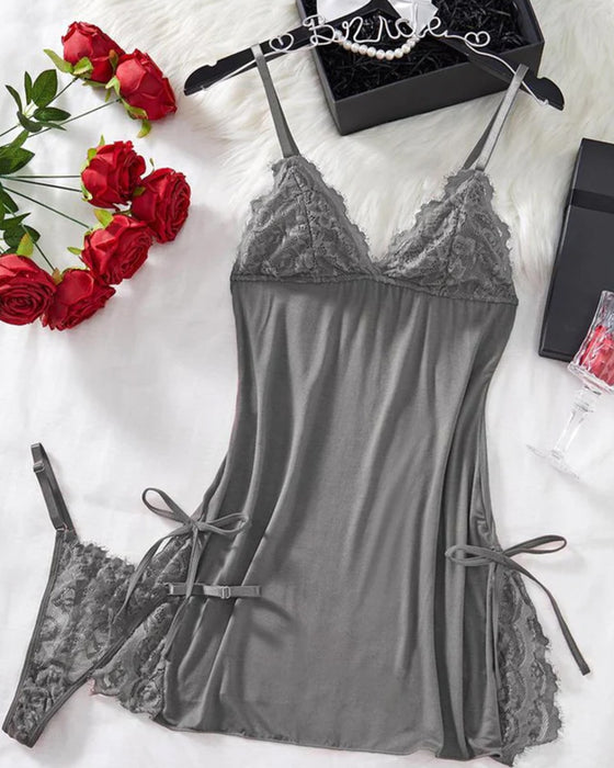 Dessous Sexy Tiefes V-Ausschnitt