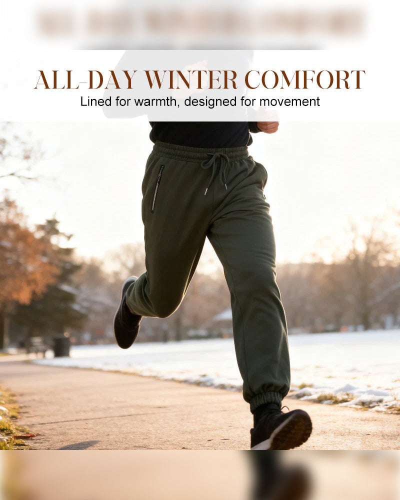 Herren Hose Warm Gefüttert Wasserdicht Zugband