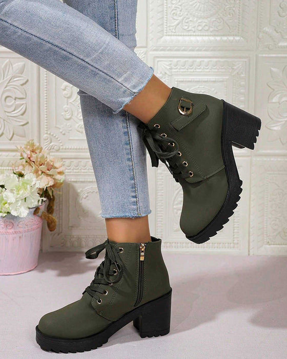 Chunky Plateau Stiefeletten