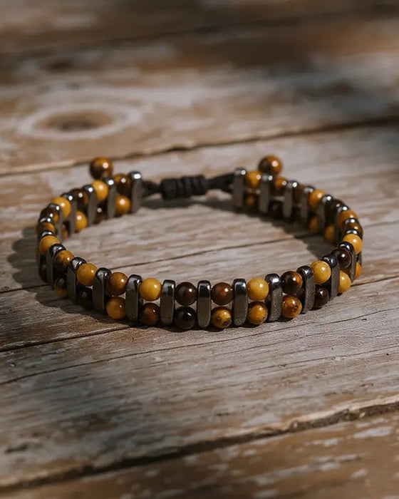 Natürliches Tigerauge Stein Armband