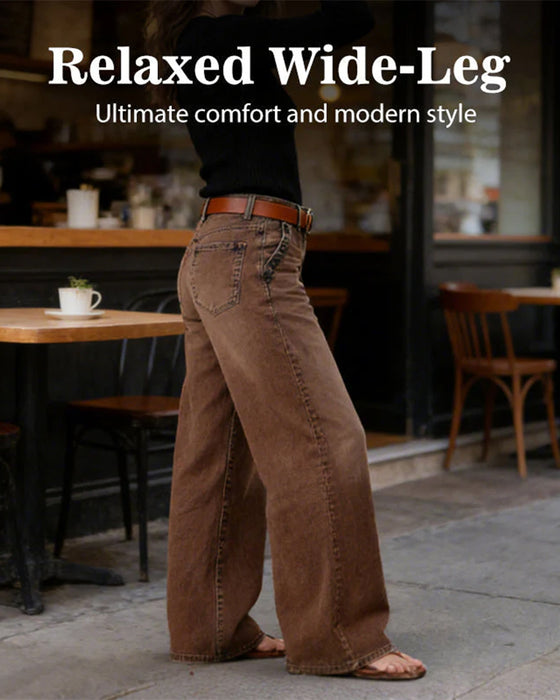 Jeans Multi-Knopf Gewaschen Locker