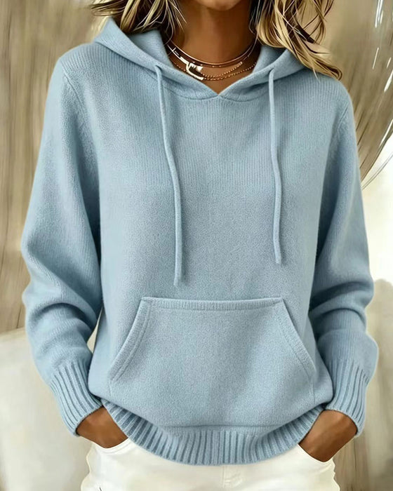 Pullover Einfarbig Langarm