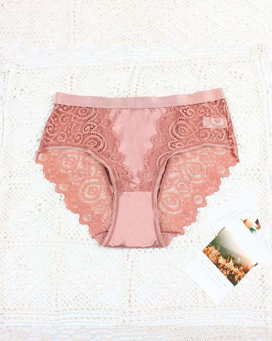 Damen-Set mit High Waist Slips in Kontrastfarben