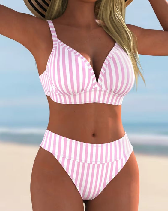 Bikinis Gestreift Zweiteilig