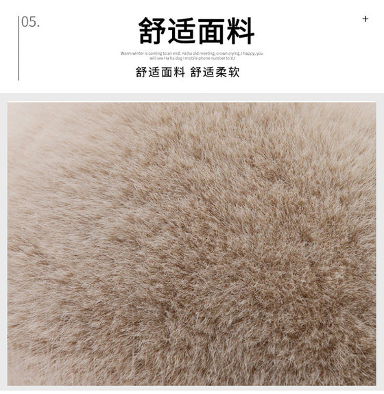 Damenmütze Im Mongolischen Stil Aus Dickem, Warmem Plüsch