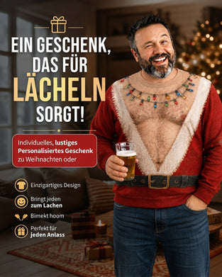 Sweatshirt Rundhals Muskelprint Weihnachtsstil