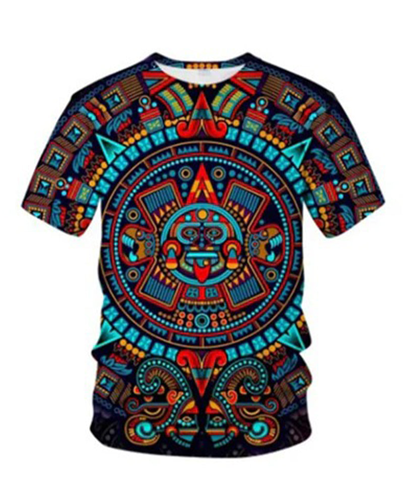 T-Shirt Rundhalsausschnitt Bedruckt Herren