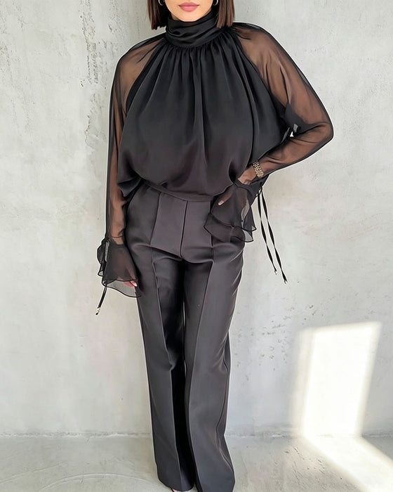 Bluse Mesh Verbindung Elegant