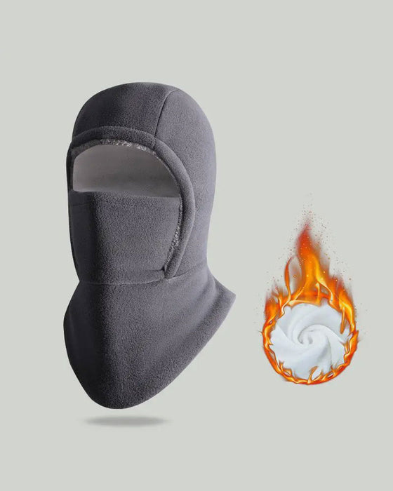 Winter 2 In 1 Mütze Und Gesichtsmaske Winddicht Dickes Fleecefutter Für Outdoor-Sport Schwarz