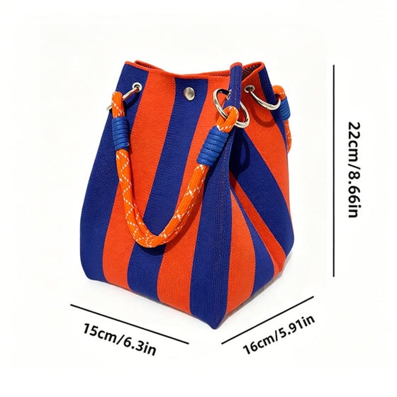 Tasche Mini Gestrickt Eimer Tote
