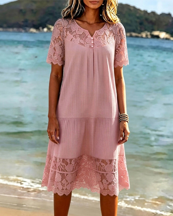 Kleid ausgeschnitten Patchwork