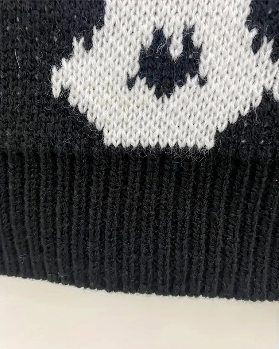 Pullover Rundhals Langarm Bedruckt