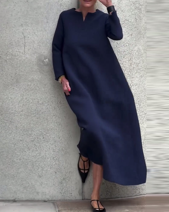 Modisches lässiges Langarmkleid