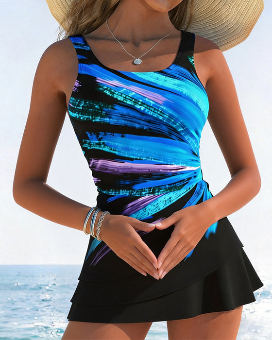 Einteiliger Badeanzug Mit Farbverlauf