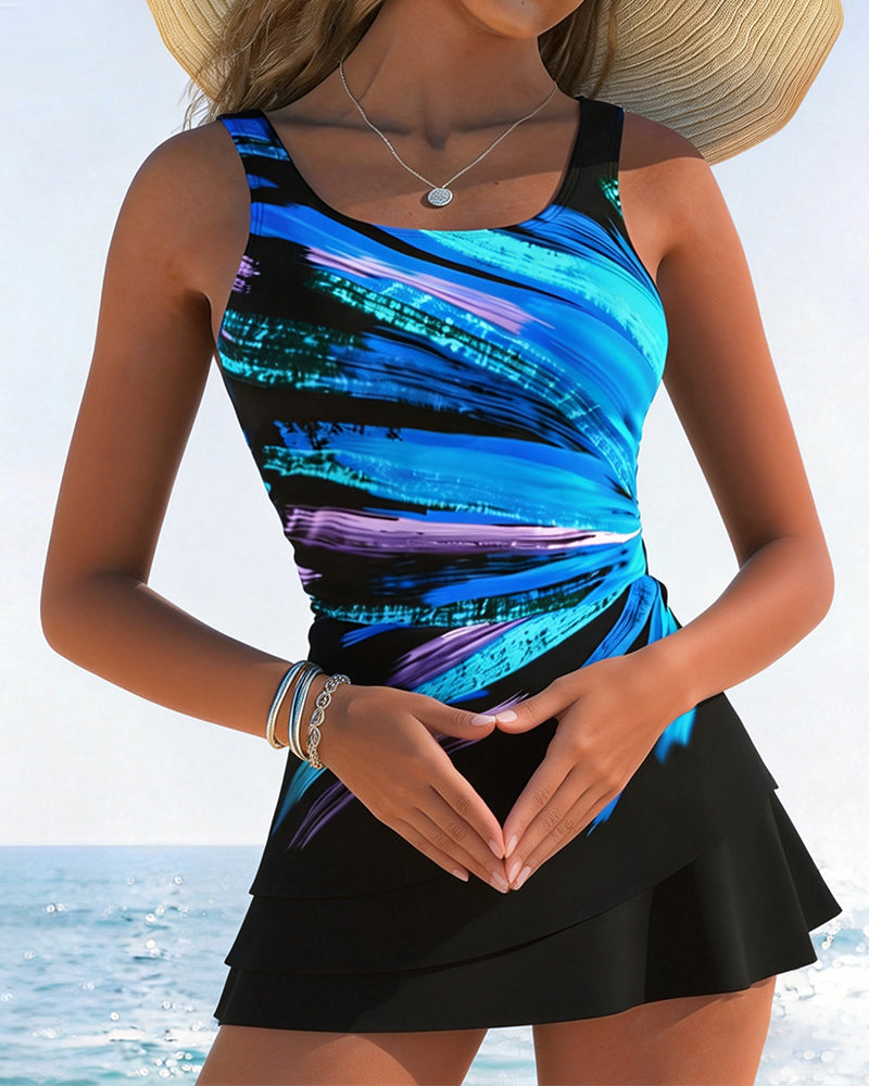 Einteiliger Badeanzug Mit Farbverlauf