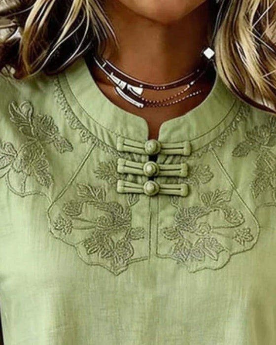 Bluse Frog Knopf Mandarin Kragen Chinesischer Stil