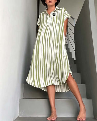 Kleid A Casual gestreift