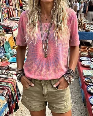 T-Shirt Verlauf Krawatte Farbe