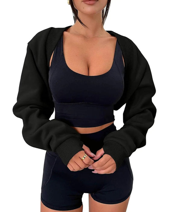 Sweatshirt Kurzer Umhang Mit Kapuze