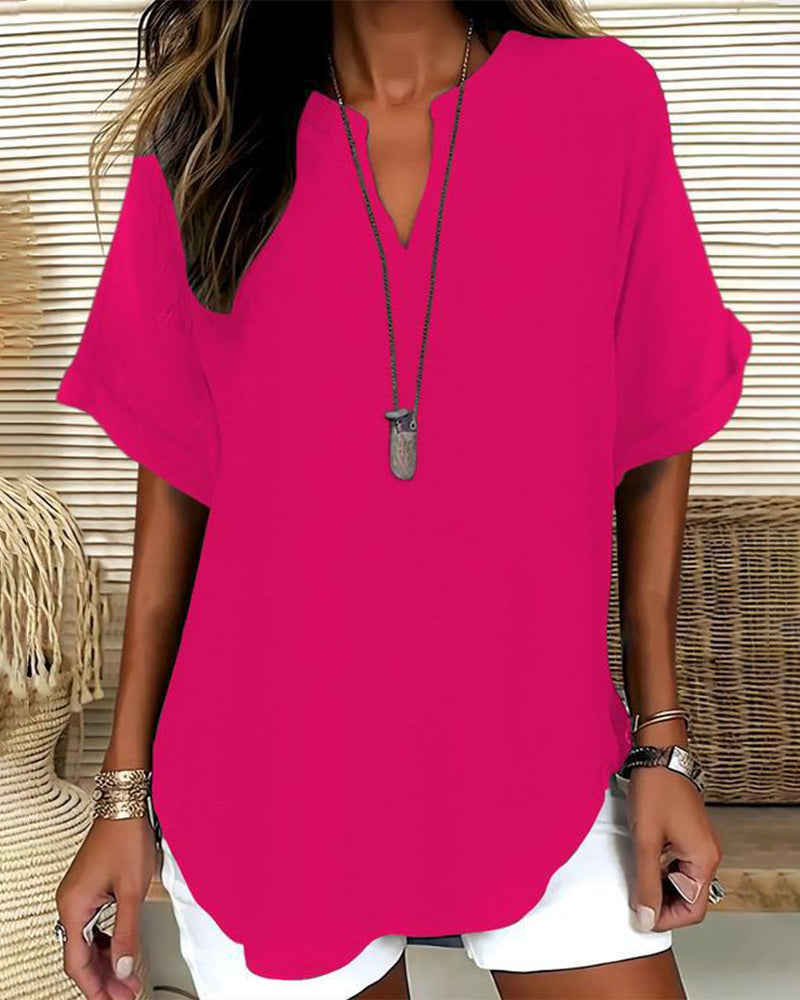 Bluse lockere einfarbige damenfreizeitliche