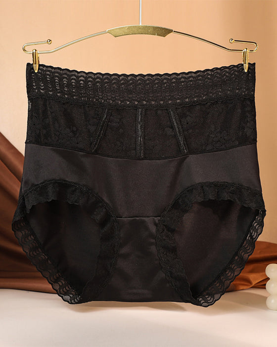 Hochtaillierte Spitzenunterhose für Damen