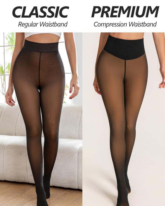 Fleecegefütterte formende Leggings mit einer Naht
